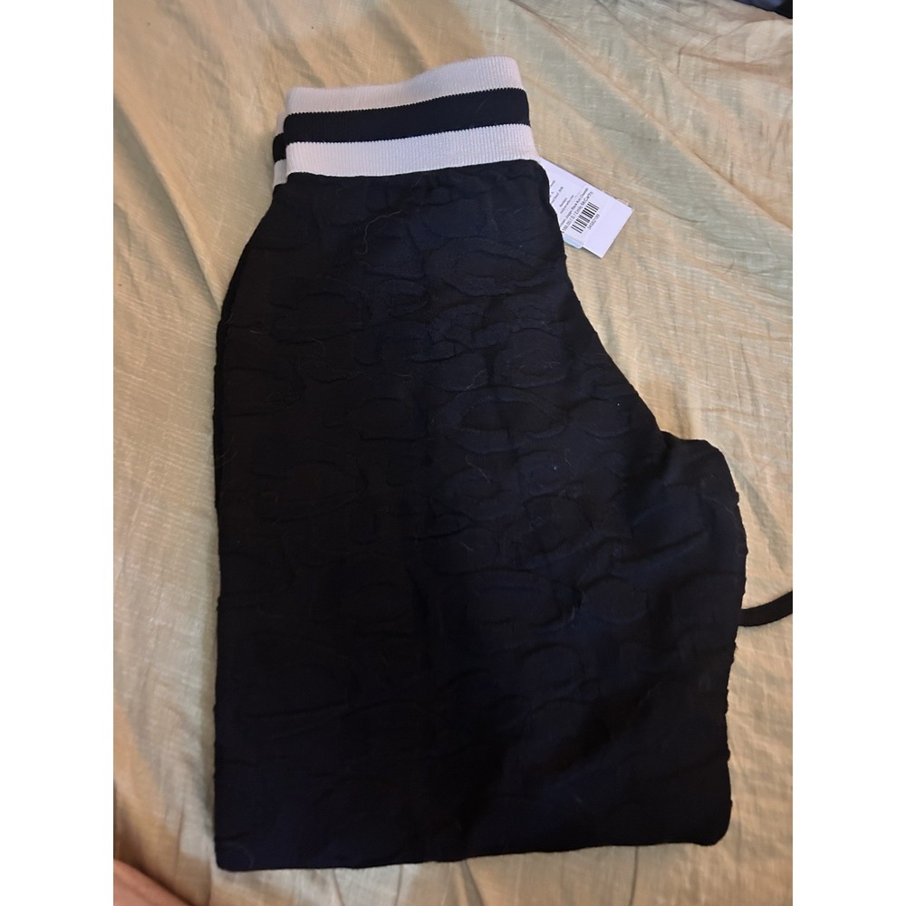Emily McCarthy Women’s Black Textured Track Jogger Pants - Small